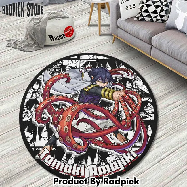 Tamaki amajiki manga mix round rug custom my hero academia anime circle carpet  rp0001266